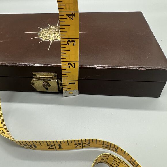 Vintage Men's Jewelry Box Cuff Links Tie Clips Box - Picture 9 of 9